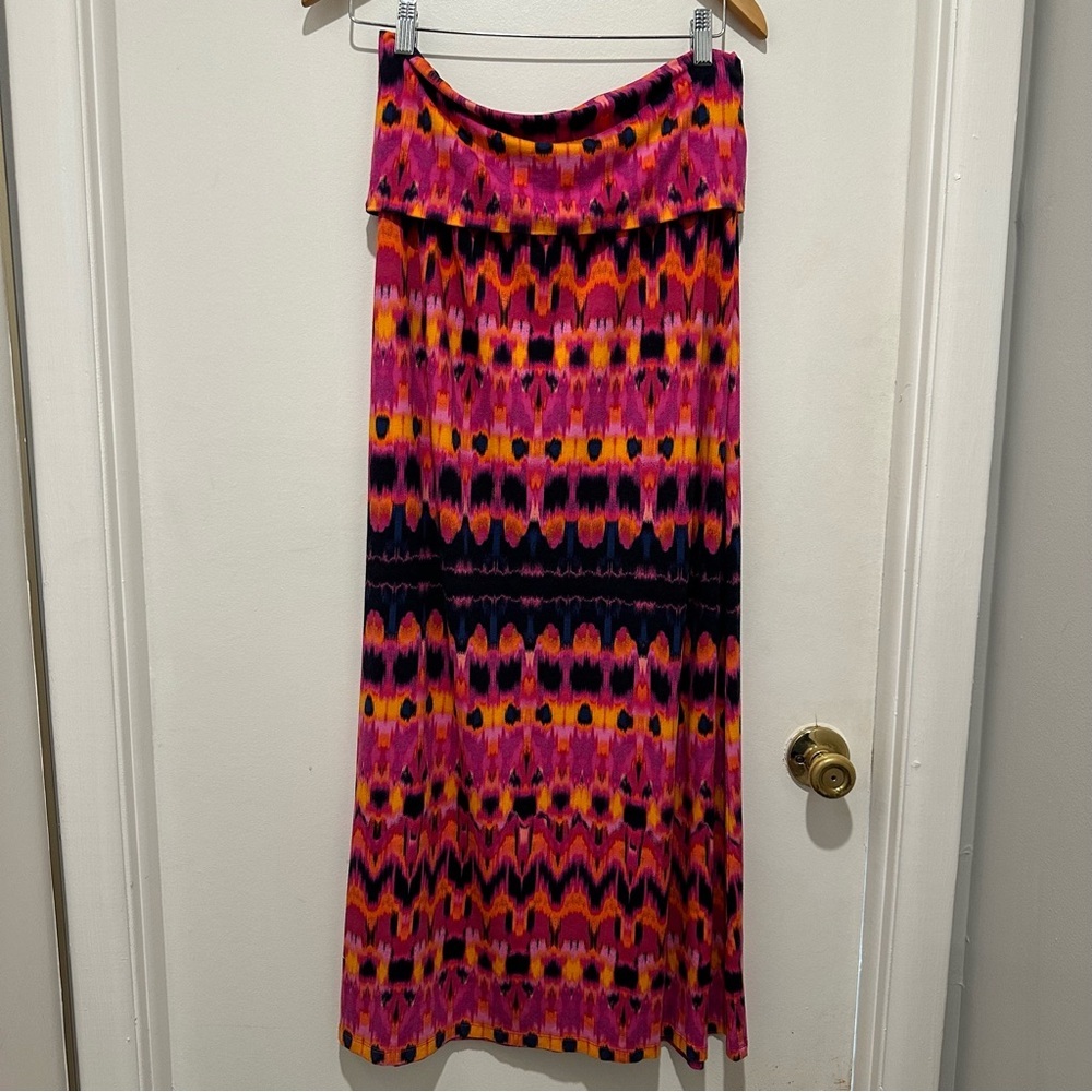 Cynthia Rowley‎ Multicolor  Strapless Cover Up Maxi Dress | Women’s Size Large